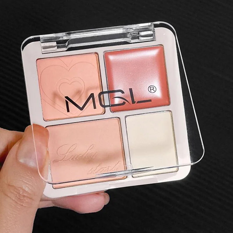 4 Color Love Heart Powder Blusher Palette Natural Matte Color Low Saturation Natural Smudge Korean Blush Rouge Face Makeup Cheap - AliExpress 66