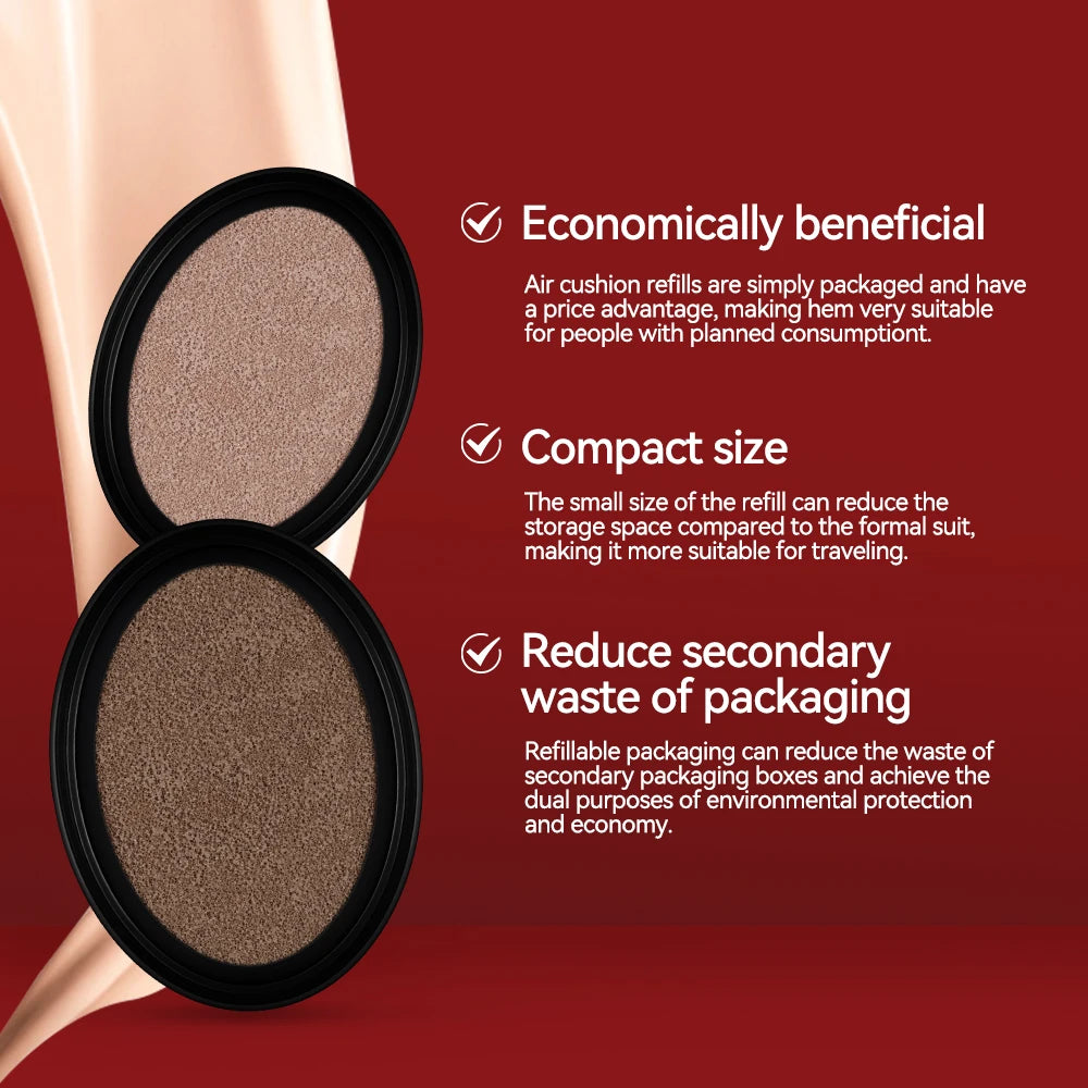 Waterproof Cushion Foundation Refill Long-lasting High Coverage Foundations Korean Makeup CC Cream Foundation Tone Up Cream - AliExpress 66