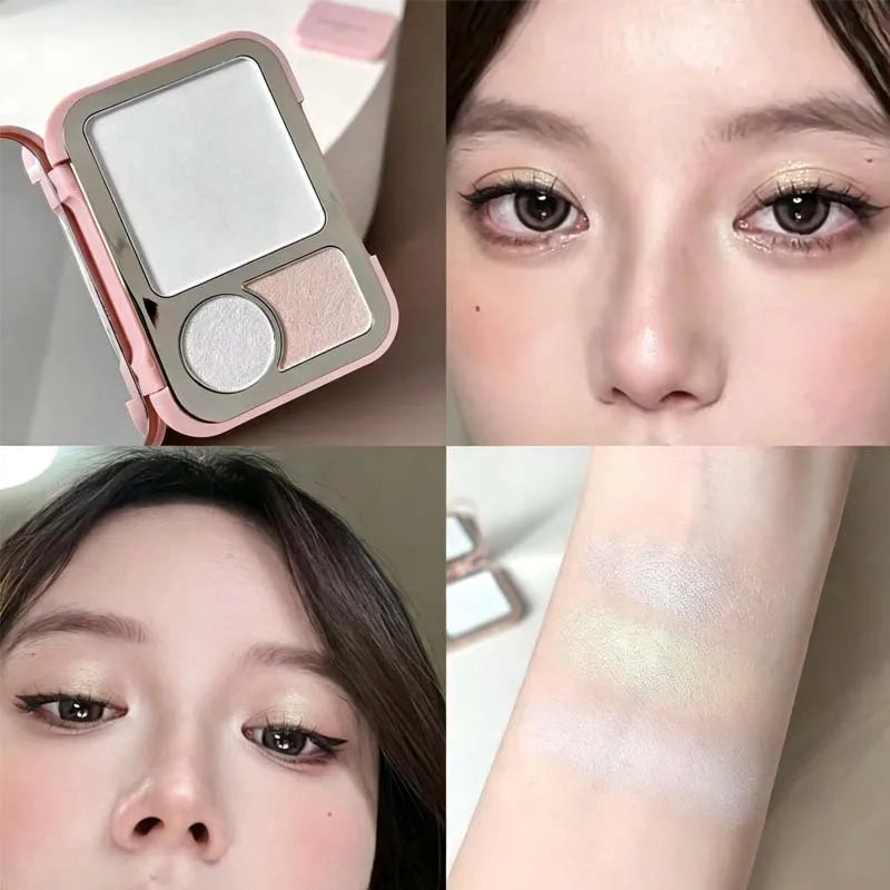Smooth Mashed Potato Pearlescent Highlighters Makeup Highgloss Bronzers Long Lasting Waterproof Face Contour Brighten Cosmetics - AliExpress 66