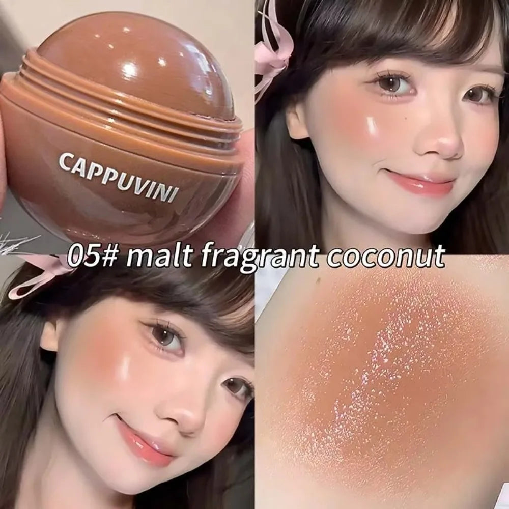 Brightening Face Juice Blush Ball Multi-Use Easy Color Water Light Blusher Natural Redness Suitable for Lips and Cheeks