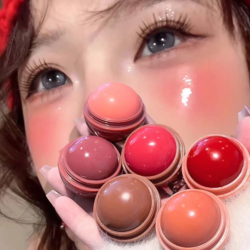 Juicy Blush Ball 3D Highlight & Natural Rosy Glow Long-Lasting Blush for a Flawless Makeup Lips & Rouge Face Brighten Contour - AliExpress 66
