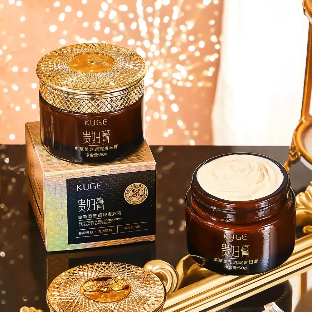 Cordyceps Concealer Fade Fine Lines Glossy Ganoderma Pore Invisible Cream Brightening Clear Lady Face Cream Women Face Skin - AliExpress 66