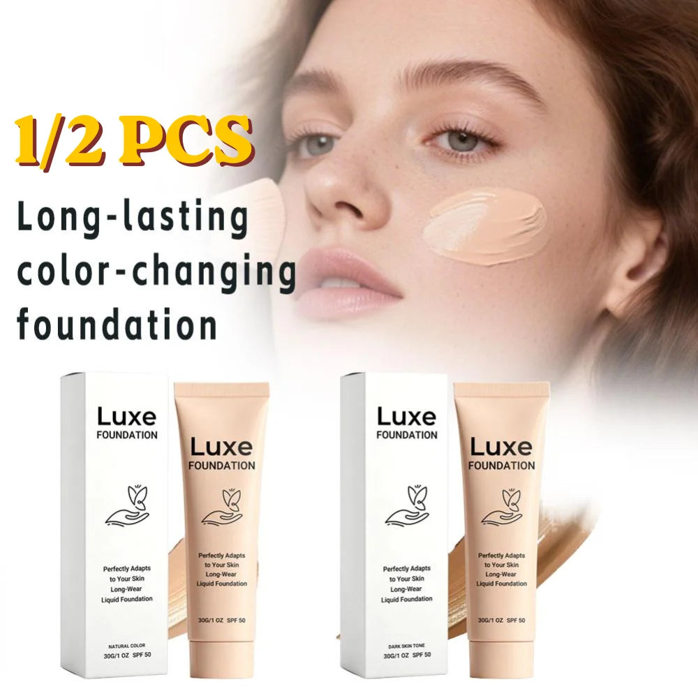 Luxe Magic Color Changing Foundation Waterproof Sweatproof Natural Coverage Non-Fade Long Lasting Moisturizing Cream - AliExpress 66