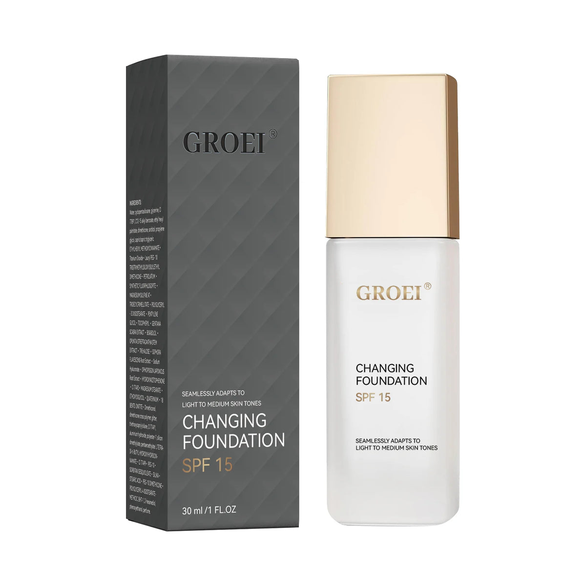GROEI Changing Foundation SPF 15 - 30ml Adaptive Color Makeup, Auto-Match Your Skin Tone, Lightweight Cover Blemishes & Redness - AliExpress 66