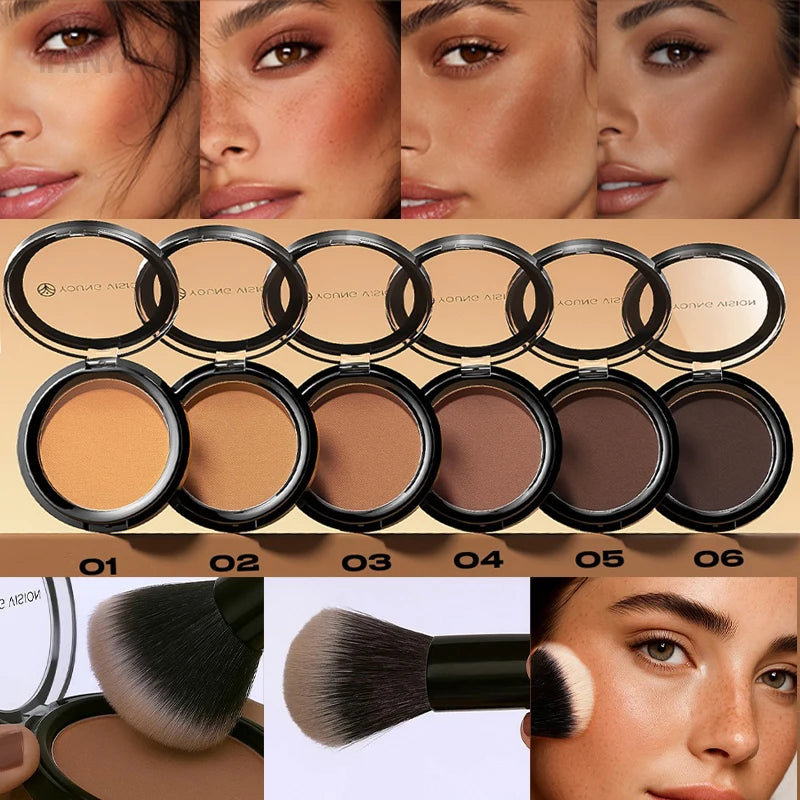 Dark Skin Matte Mineral Finishing Bronzer Contour Oil-control Long-lasting 5IN1 Hairline Concealer Nose Shadow Powder Palette - AliExpress 66