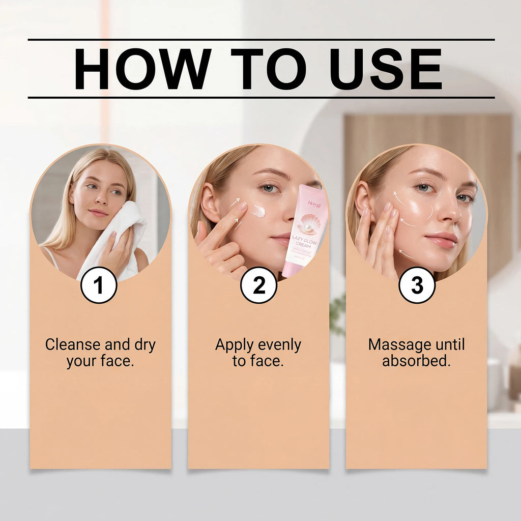 50g Lazy Face Cream Moisturizing Improve Skin Texture Enhance Smoothness Glowing Perfect Concealer Lazy Makeup Foundation Cream