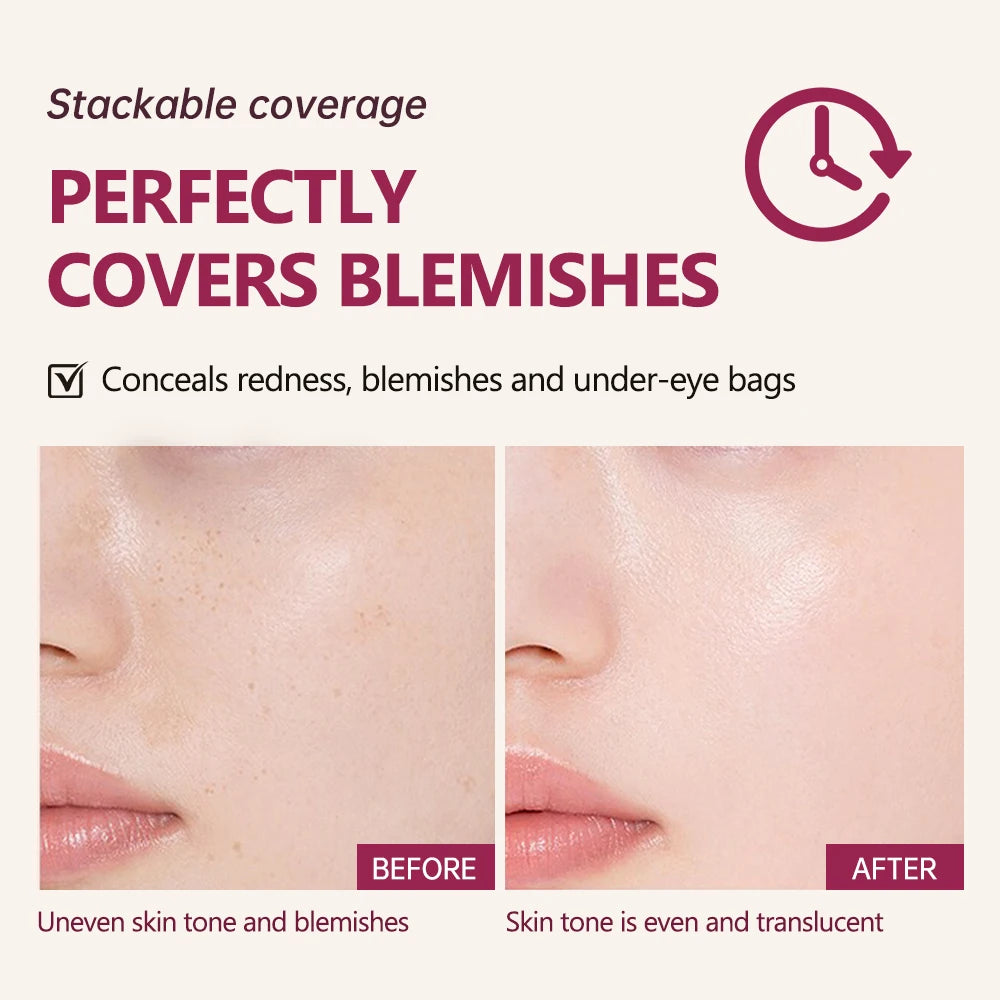 Semi-matte CC Cream Cushion Natural Concealer Whitening Long-lasting Creamy Texture Foundation Face Base Makeup Cosmetics - AliExpress 66