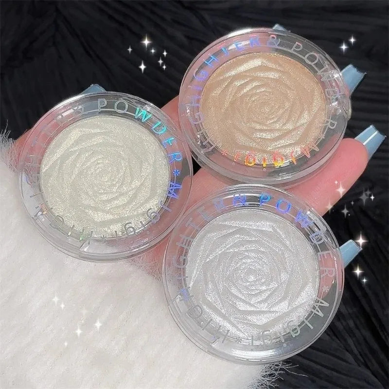 3D Rose Diamond Highlighter Powder Palette Glitter Brighten Makeup Bronzer Shimmer Luxury High Gloss Glow Face Contour Cosmetics - AliExpress 66