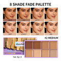 8 Shade Cream Concealer Palette Soft Matte Medium Full Coverage Waterproof Long Lasting Soft Focus Contour Under Eye Spot Face M