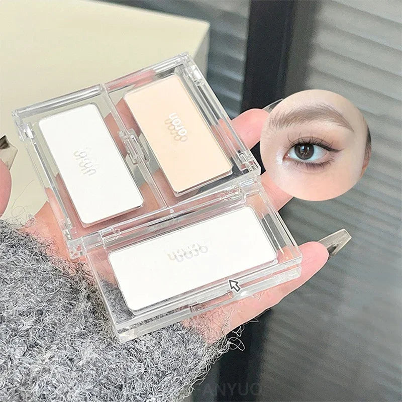 Long-Lasting Matte White Highlighter Brighten Palette Monochrome Eyeshadow Contour Highlight Makeup Naturally Nose Shadow Powder - AliExpress 66