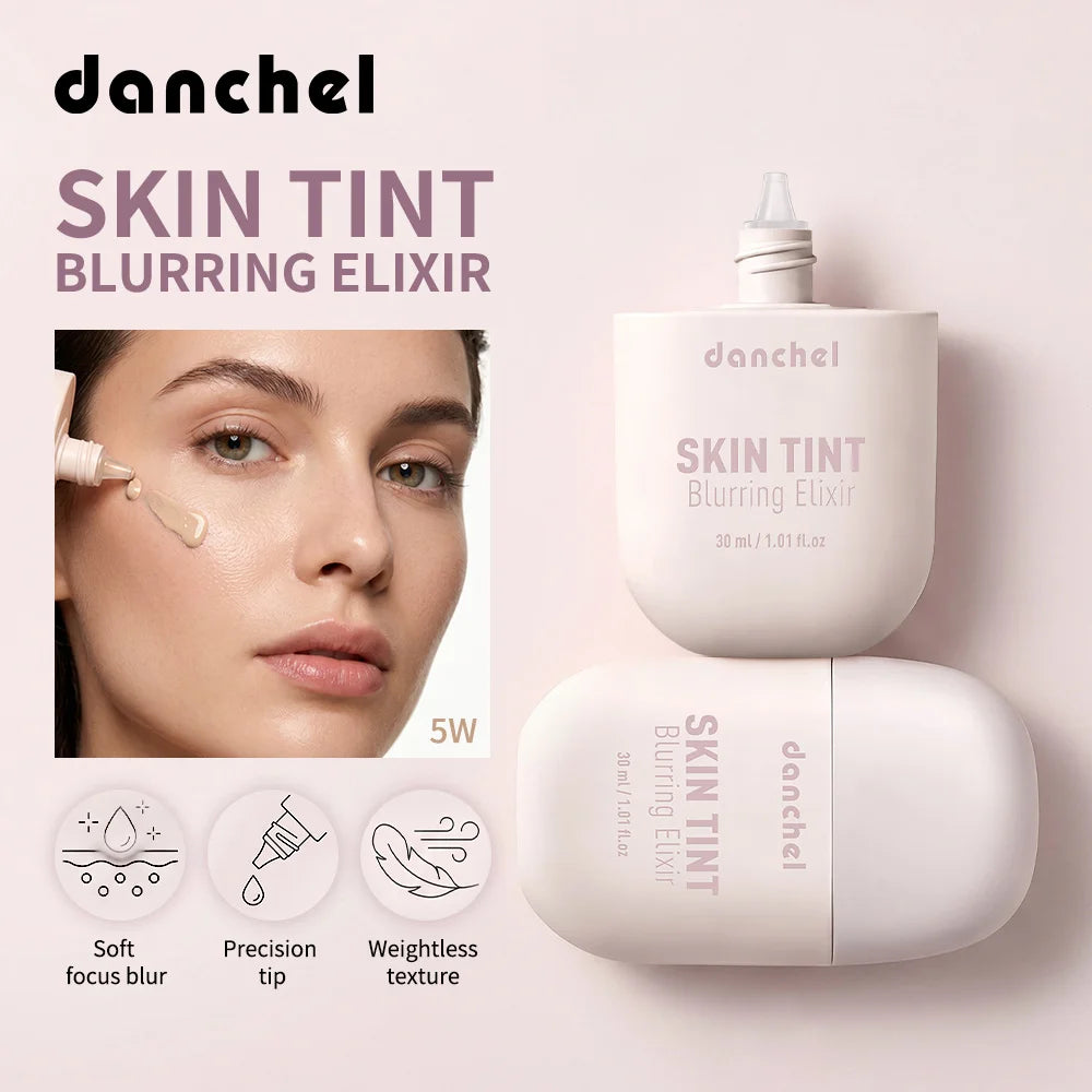 Skin Tint Blurring Elixir Hide Pores Fine Lines Even Skin Tone 12h Long-lasting Natural Finish Lightweight Breathable Skin Tint