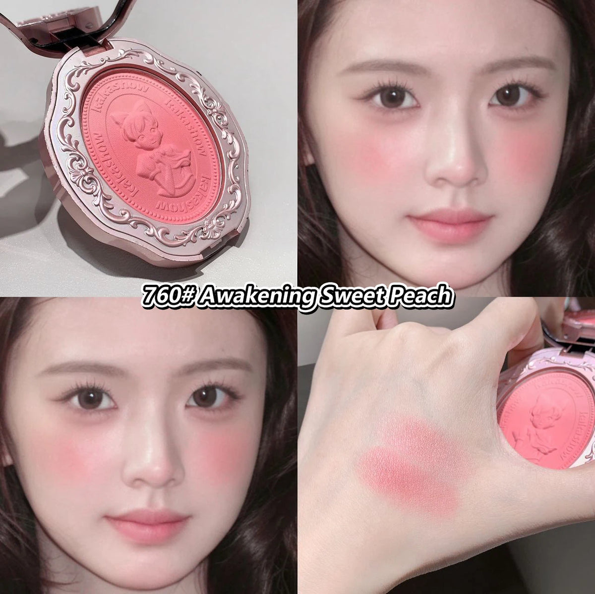 Kakashow Emboss Gradient Brightens Blusher Powder Cosmetics Silky Long Lasting Easy To Color Korean Style Blush Palette Makeup - AliExpress 66