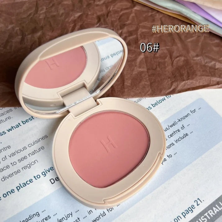 Monokrom Kalis Air Panjang Tahan Lama Plat Peach Orange Kabus Lembut Matte Semulajadi Blush Matte for Semulajadi Rouge - AliExpress 66
