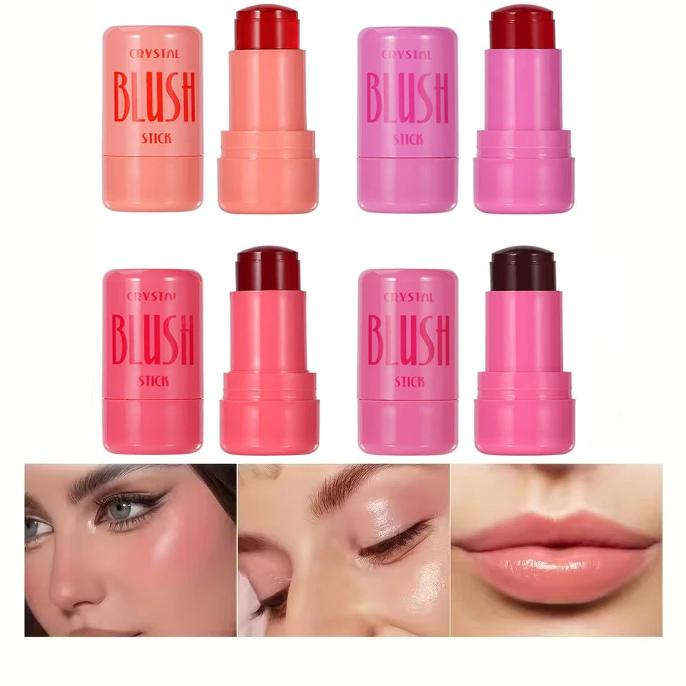 4 Colors Jelly Blush Stick Lip Balm Eyeshadow 3-in-1 Multi-Use Matte Blush Moisturize Brighten Lip Gloss Multi-Use Blush Makeup - AliExpress 66