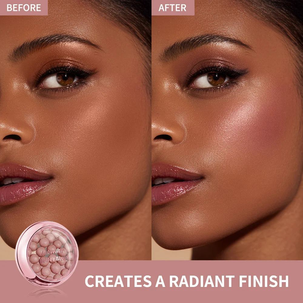 Spherical Roller Blush With Brush Natural Makeup Long Lasting Pearlescent Cosmetics For Women Face Contour Blusher - AliExpress 66