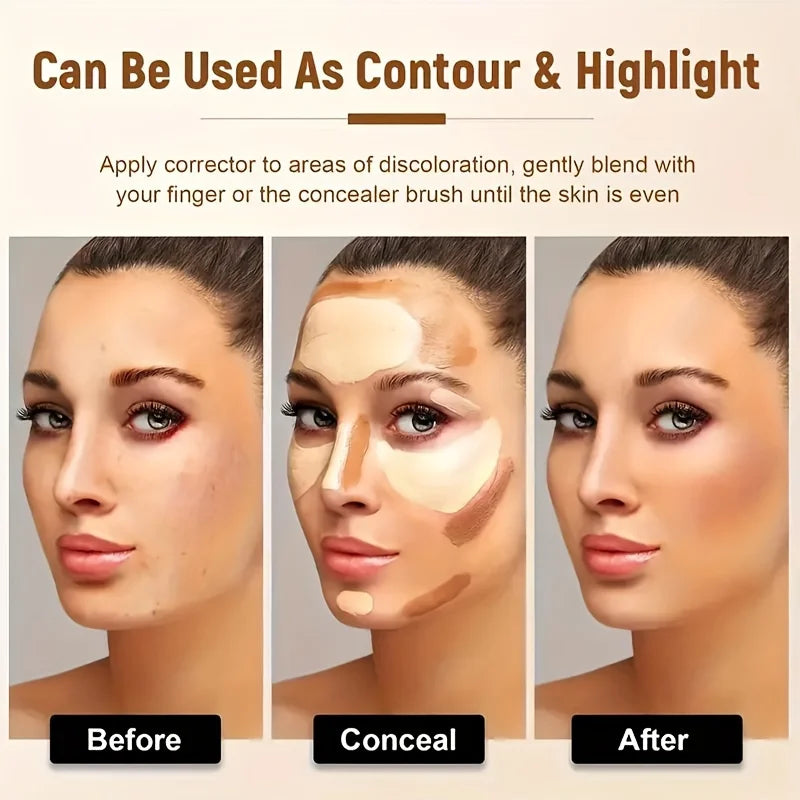 Professional 8-in-1 Makeup Palette, 8 Shades Contour Concealer, Dark Skin Tone, Waterproof Concealer, Bronzer Wheat, Face Palett - AliExpress 66