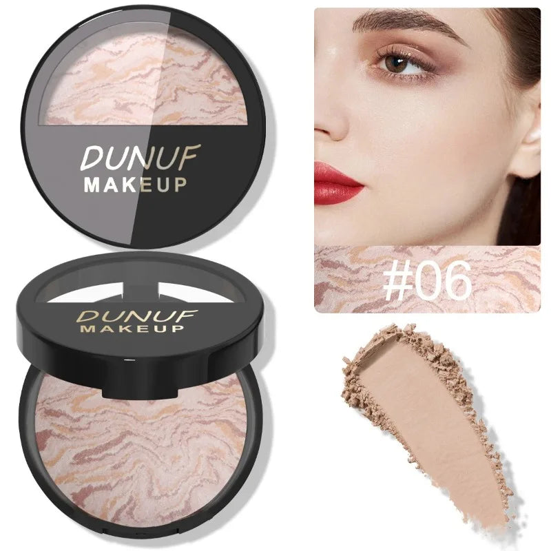 6 Colors Blush Palette Waterproof Lightweight Breathable Long Lasting Smooth Baked Powder Blusher Correcting Foundation
