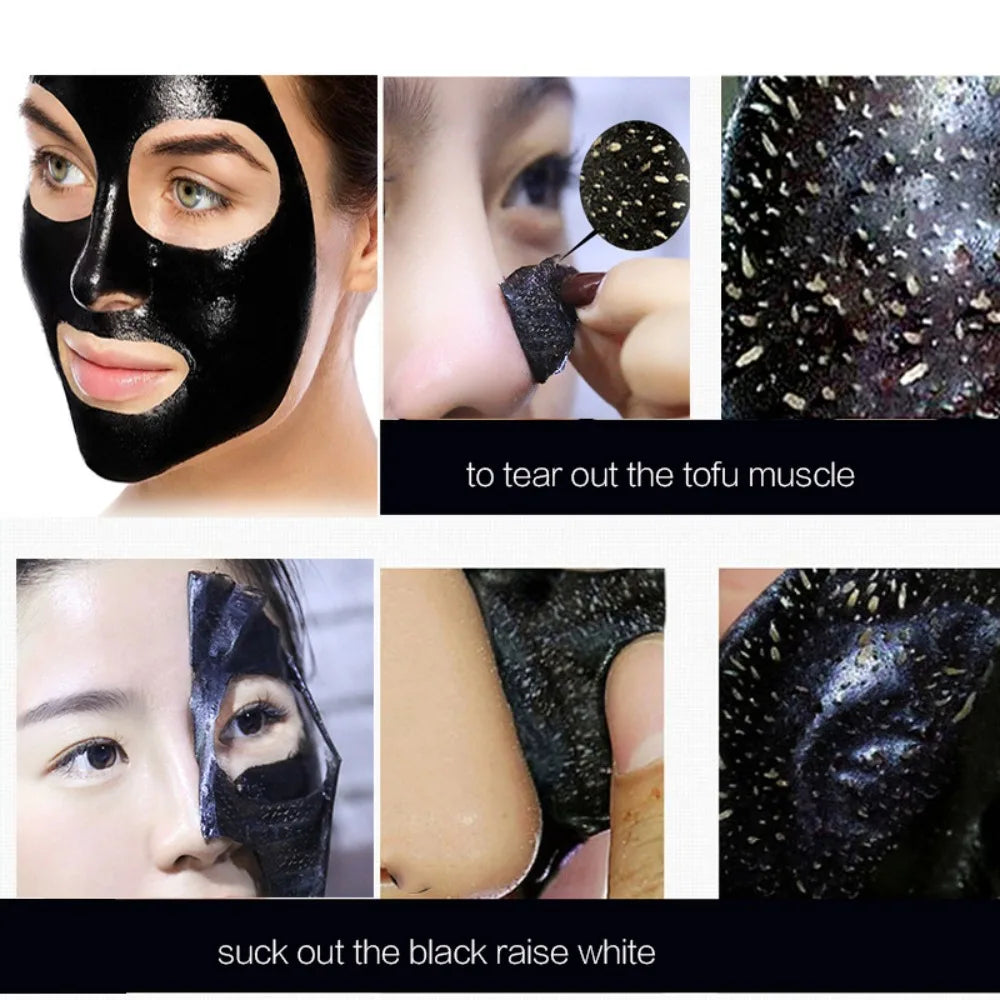 New Acne Treatments Black Head Remover Mask Peel Off Black Dots Black Face Mask Nose Purifying Skin Care Facial Mask Mud