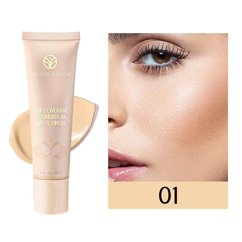 30ml Professional Matte Liquid Foundation Waterproof Long Lasting Face Concealer Full Coverage Foundation Cream Women Makeup - AliExpress 66