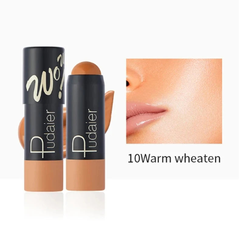 Full Coverage Lightweight Foundation Stick Contour Face Makeup Lasting Nude Foundation Base Hide Blemish Bronzer - AliExpress 66
