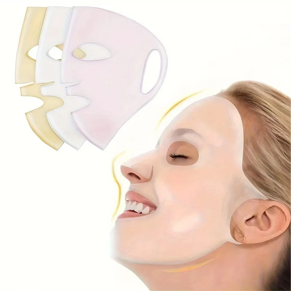 3D Silicone Mask Cover Fixed Mask Tool Ear Hanging Mask for Moisturizing Face Firming Facial Tool Moisturizing Facial Mask Cover
