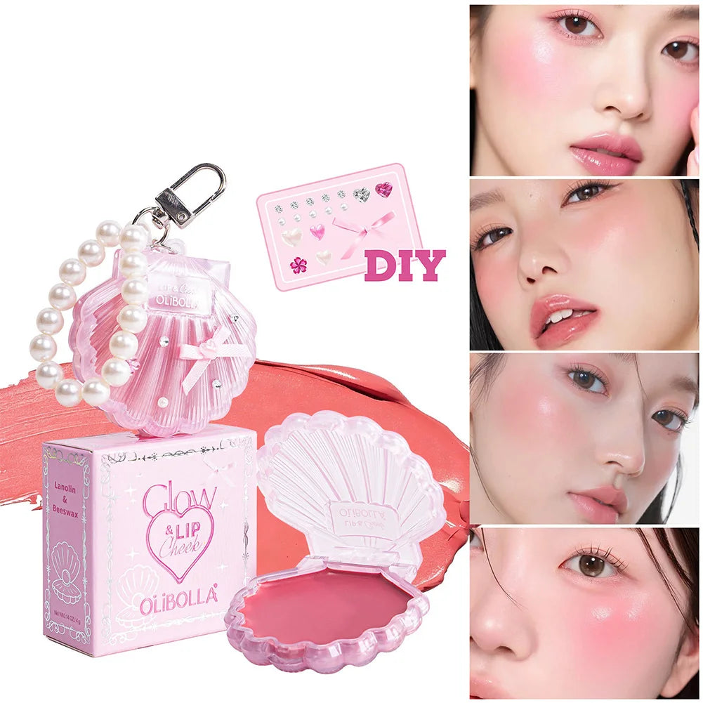 2 in 1 Lip Cheek Highlighter Cream 4 Colors Waterproof Long Lasting Buildable Shimmer Pigment Tint Face Makeup
