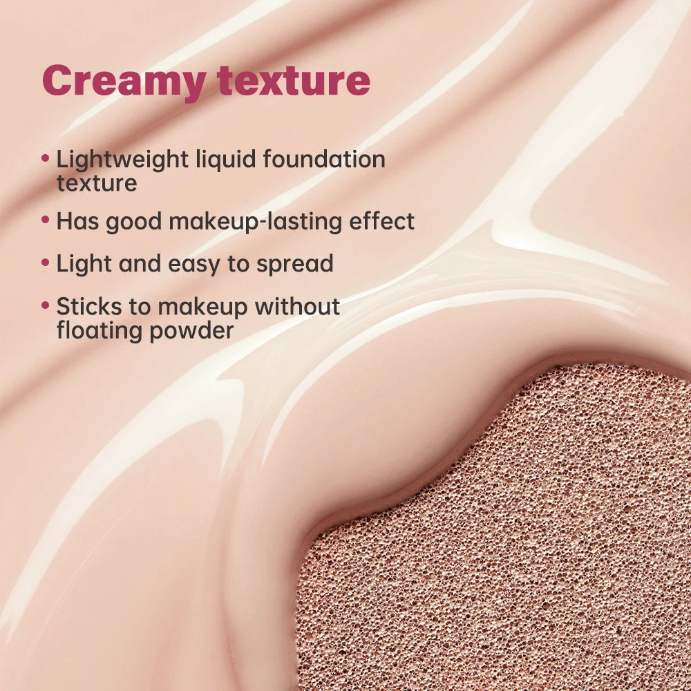 Semi-matte CC Cream Cushion Natural Concealer Whitening Long-lasting Creamy Texture Foundation Face Base Makeup Cosmetics - AliExpress 66