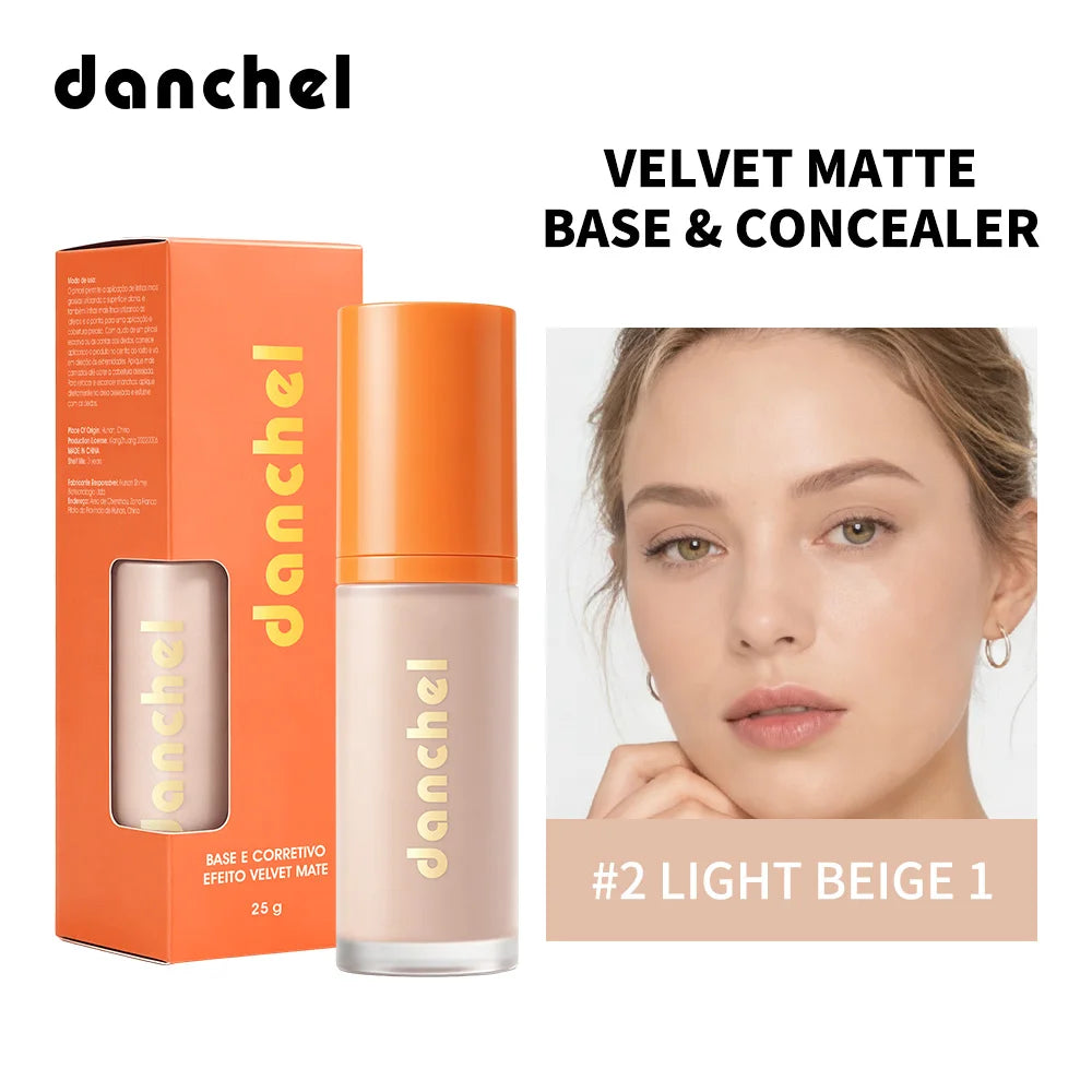 2 in1 Concealer Foundation High Coverage Long Lasting Hold Makeup Oil Control Skincare Velvet Matte Finish Concealer Foundation