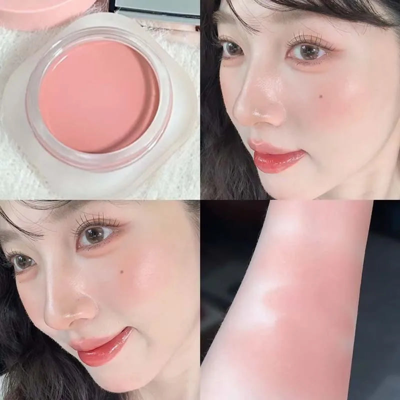 Purple Blush Cream Cheek Rouge Rose Brown Mud Palette Long-Lasting Waterproof Monochrome Brighten Face Moisturizing Blush Makeup - AliExpress 66