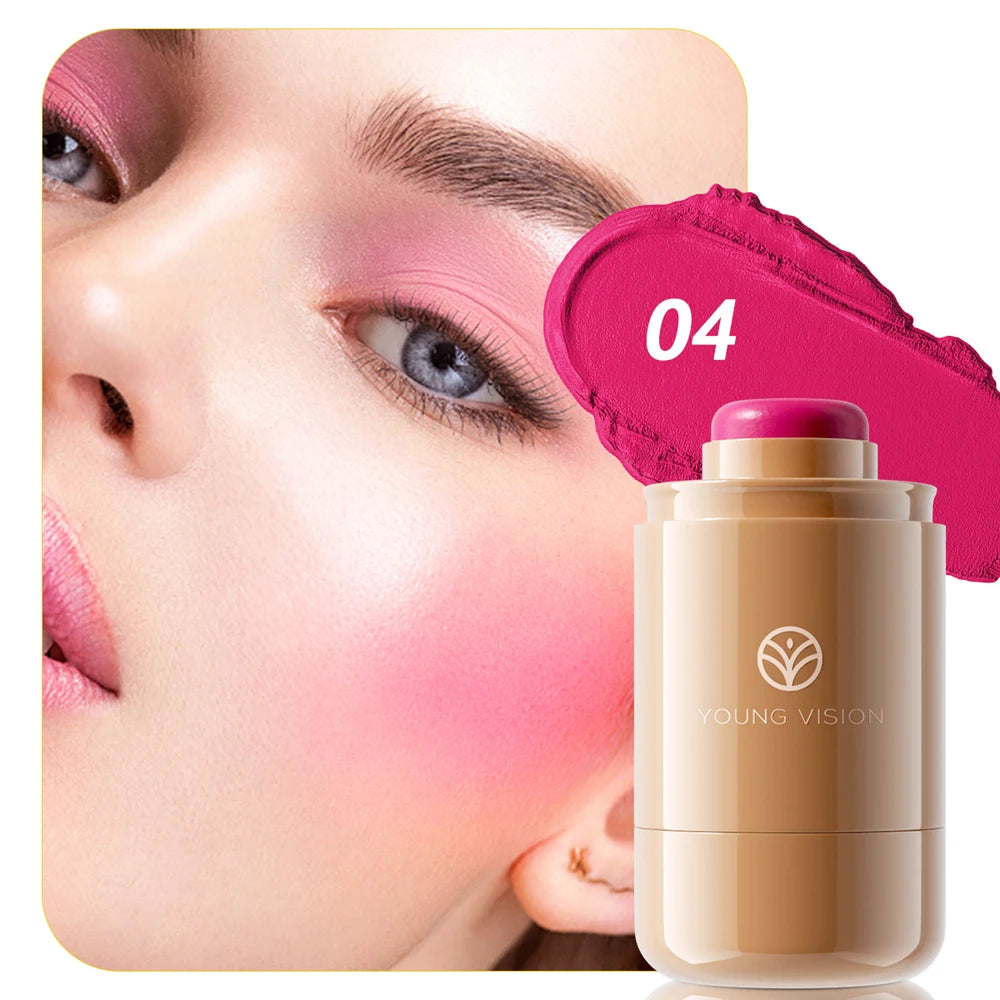 6-Color Pocket Blush with Matte Finish, Natural-Looking, Waterproof Lip and Cheek Dual-Use Creamy Texture Blush Stick - AliExpress 66