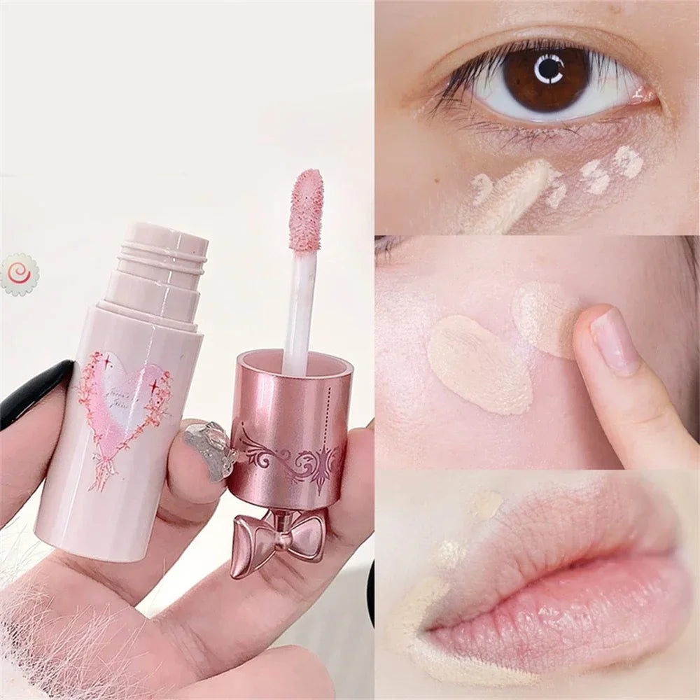 Lightweight Brightening Concealer Liquid, Matte Highlighter & Contour Stick, Natural Full Coverage Face Makeup for Dark Circles