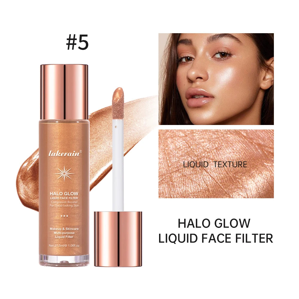 Halo Glow Liquid Face Filter Complexion Booster For A Glowing Liquid Highlighter Face Bronzer Glow Body Face Contour Shimmer Mak - AliExpress 66