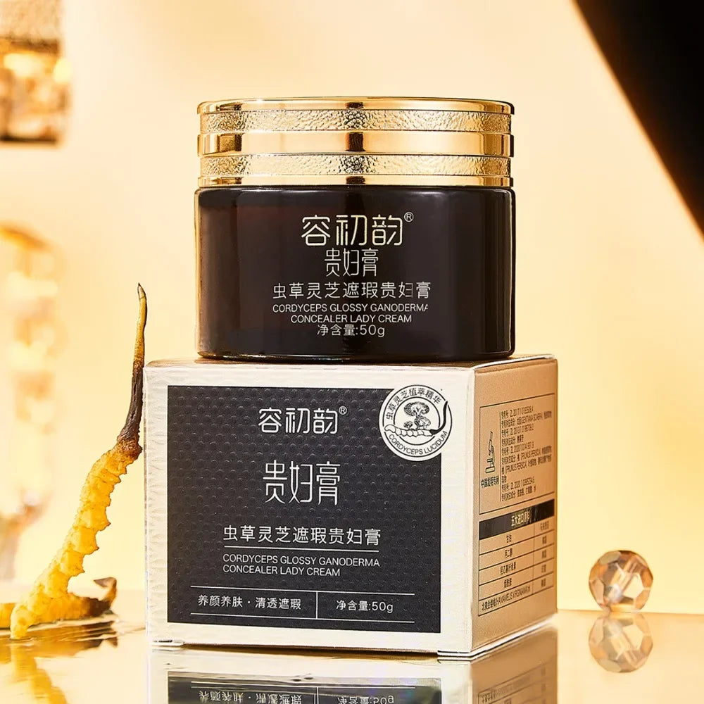 Cordyceps Concealer Fade Fine Lines Glossy Ganoderma Pore Invisible Cream Brightening Clear Lady Face Cream Women Face Skin - AliExpress 66
