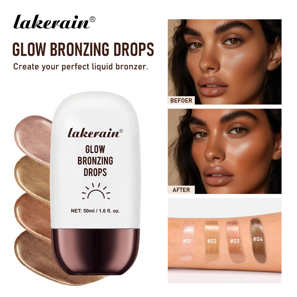 Bronzer Highlighter Drops Brightening Complexion And Contouring Facial Highlighter Mix Foundation Or Moisturizer Makeup Primer - AliExpress 66