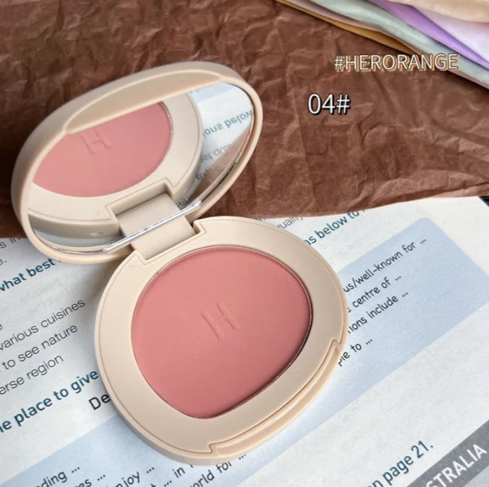 Monokrom Kalis Air Panjang Tahan Lama Plat Peach Orange Kabus Lembut Matte Semulajadi Blush Matte for Semulajadi Rouge - AliExpress 66