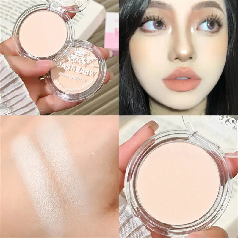 Beige White Highlighter Palette Single Matte Face Nose Brighten Contour Makeup High Gloss Eye Shadow Lying Silkworm Rouge Powder - AliExpress 66