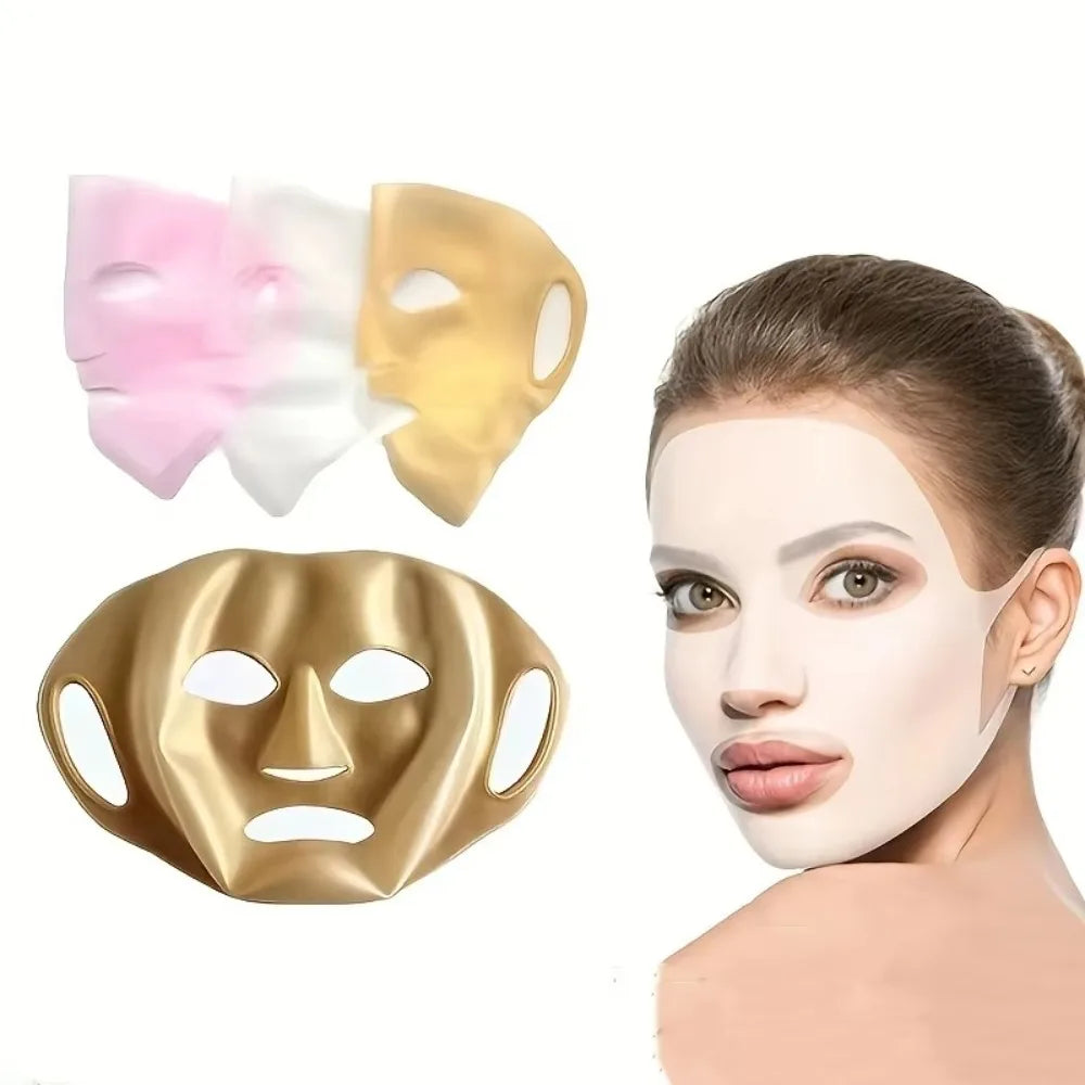 Reusable Silicone Face Mask Holder 3D Ear Hanging Design Moisturizing Facial Mask Cover Anti Wrinkle Auxiliary Mask