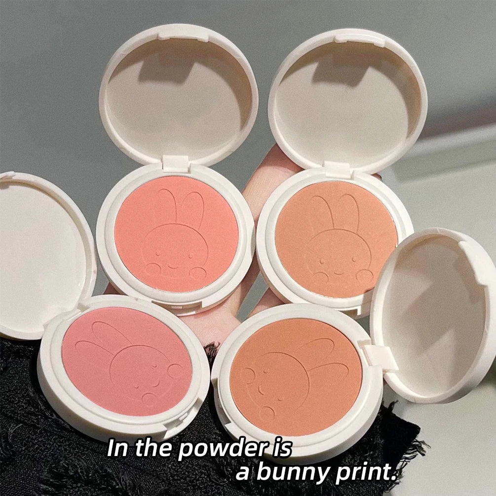 Monochrome Blush Palette Matte Peach Rouge Cute Bunny Rose Red Cheek Tint Blusher Powder Natural Face Contouring Shadow Makeup - AliExpress 66