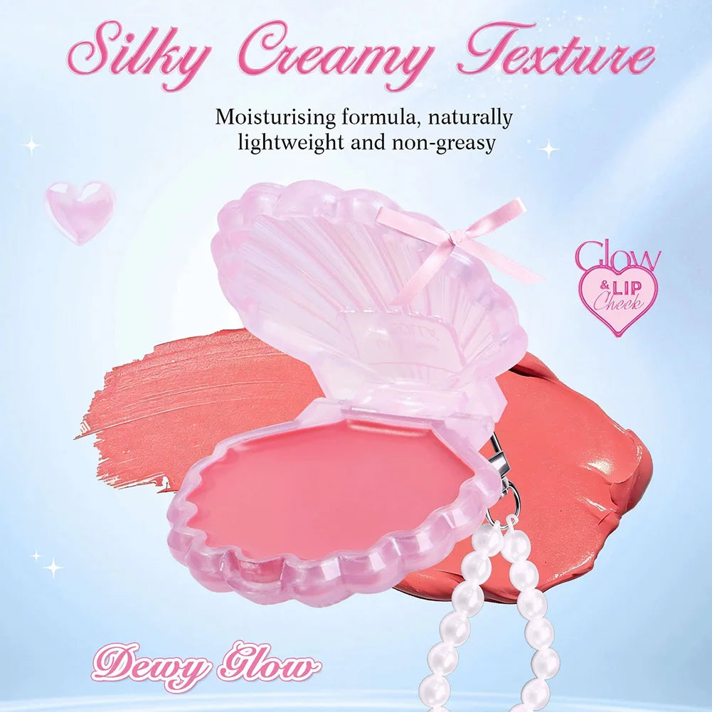 2 in 1 Lip Cheek Highlighter Cream 4 Colors Waterproof Long Lasting Buildable Shimmer Pigment Tint Face Makeup