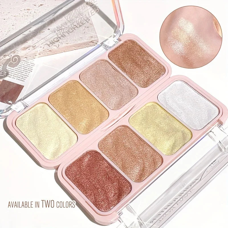 4-Color Highlighter Palette Pearl Shimmer Diamond Glow Waterproof Long-Lasting Makeup for Face & Eye Daily Party Holiday Use - AliExpress 66