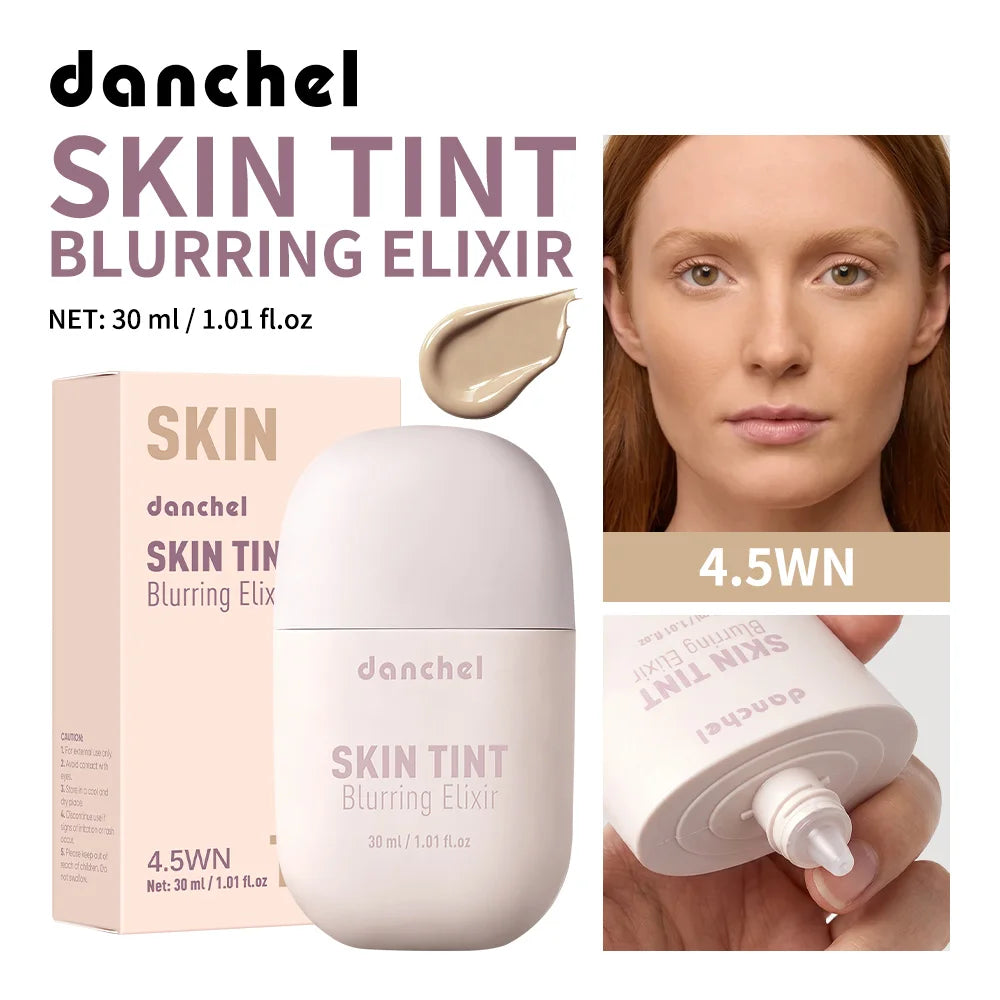 Skin Tint Blurring Elixir Hide Pores Fine Lines Even Skin Tone 12h Long-lasting Natural Finish Lightweight Breathable Skin Tint
