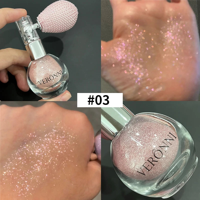Glitter Body Highlighter Powder Spray Makeup,Shimmer Powder for Body And Face Hair,Parties,Festivals Cosmetic Luminous Effects - AliExpress 66