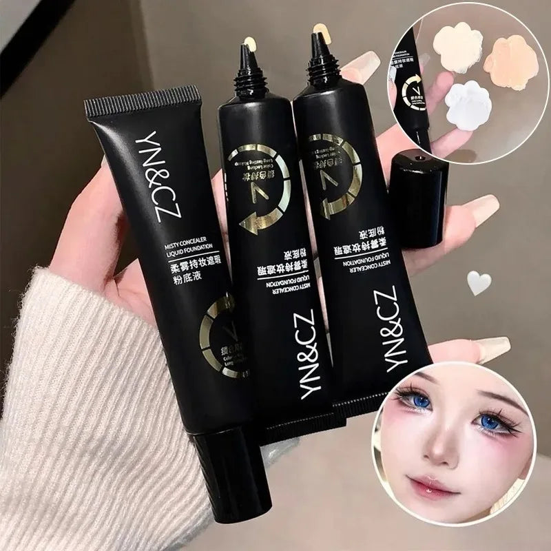 White Liquid Foundation for Halloween Goth Makeup Waterproof Full Coverage Primer High Concealer Cosplay Foundation Face Paint