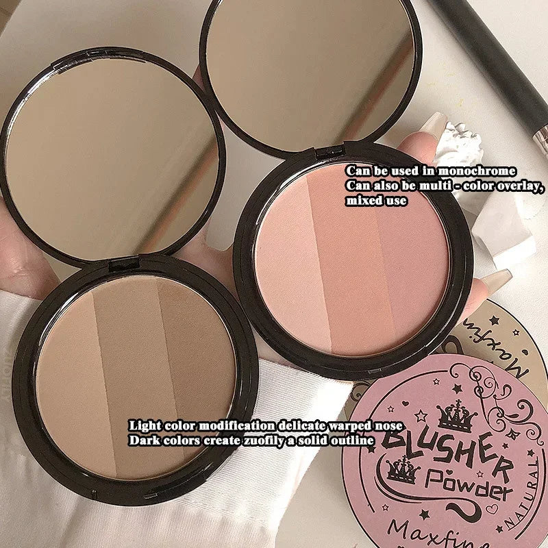 2/3 Color Bronzer Highlighter Palette Face Matte Brown Coffee Contour Shadow Powder Rose Pink Blush Highgloss Illuminator Makeup - AliExpress 66