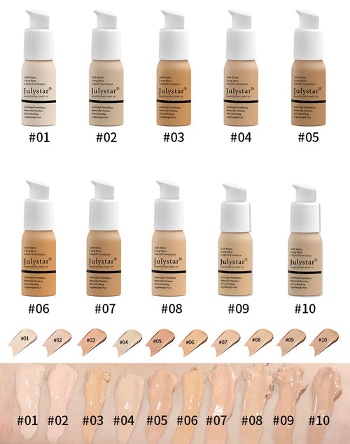 10 Colors Matte Liquid Foundation, Waterproof Long?lasting Lightweight Oil Control Concealer Facial Base Makeup - AliExpress 66