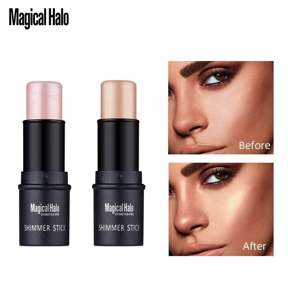 2 Colors Highlighter For Face Makeup Brighten Highlighter Stick Face Contour Bronzer Shimmer Illuminator Stick Cosmetic Tools - AliExpress 66