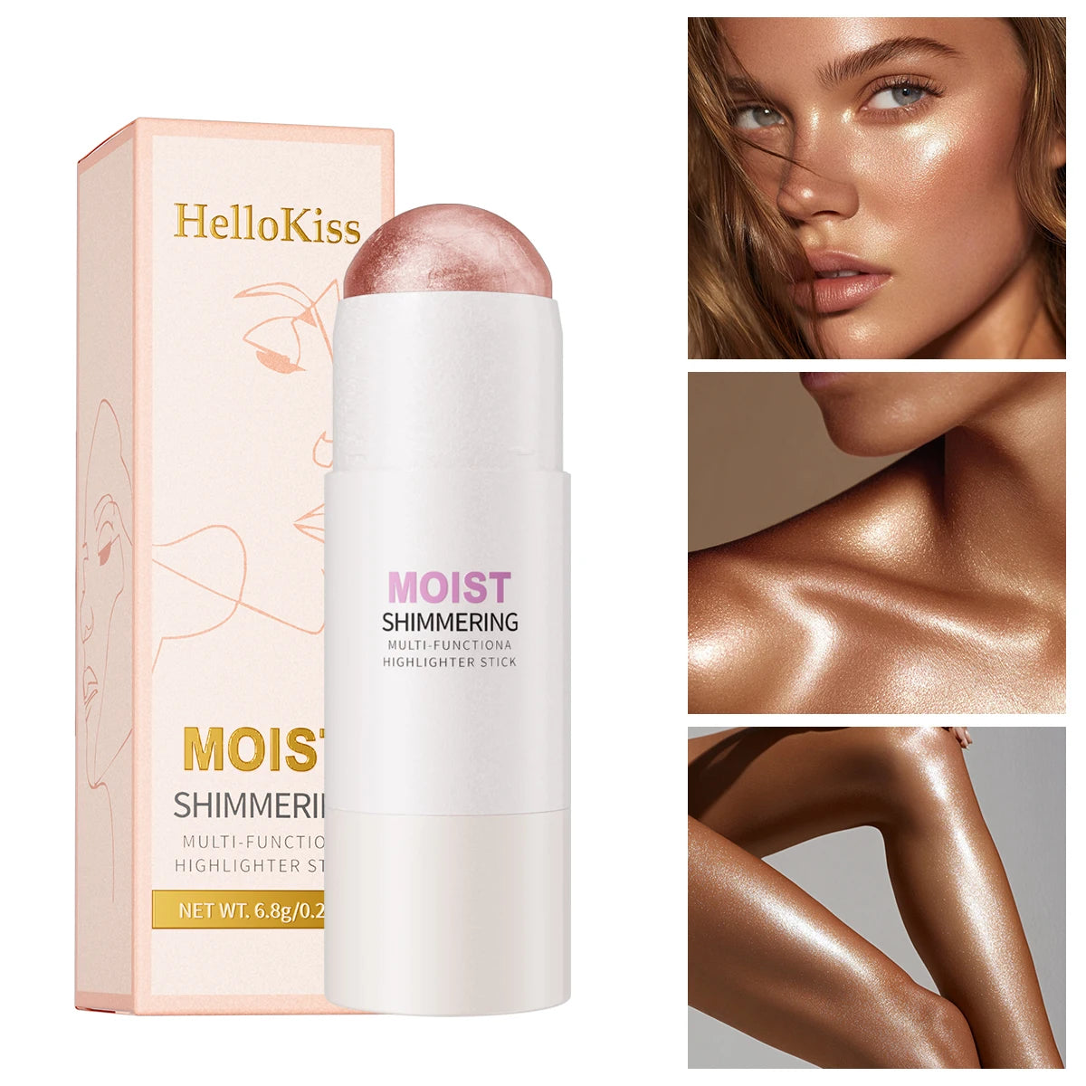 5 Colors Water Light High Gloss Stick Bronzer Shimmer Highlighter Blush Waterproof Face Contour Brighten Stereo Facial Makeup - AliExpress 66