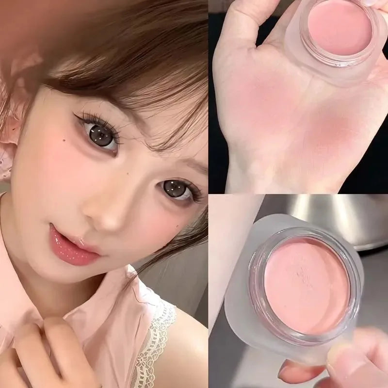 Purple Blush Cream Cheek Rouge Rose Brown Mud Palette Long-Lasting Waterproof Monochrome Brighten Face Moisturizing Blush Makeup - AliExpress 66
