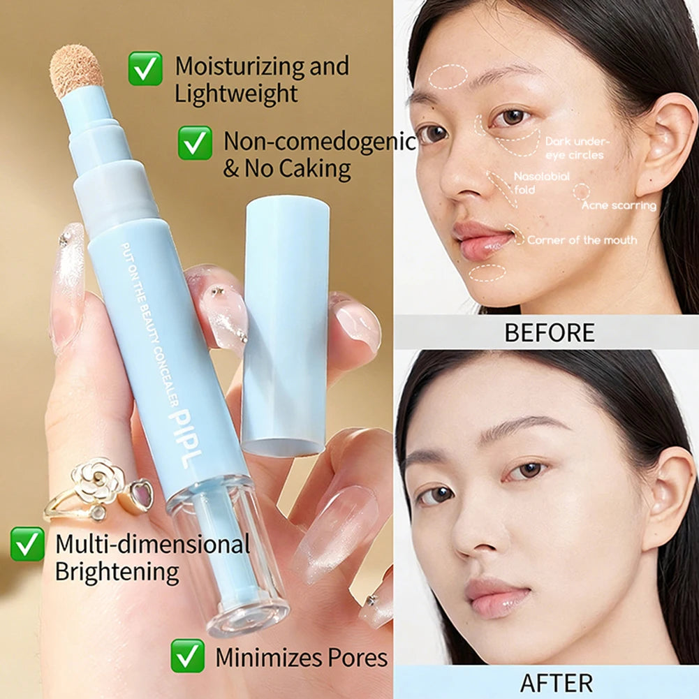 Liquid Concealer Long-Lasting Waterproof Quick Touch-Up Eyes Cosmetics High Fit Color Corrector Concealer Pen For Dark Circles