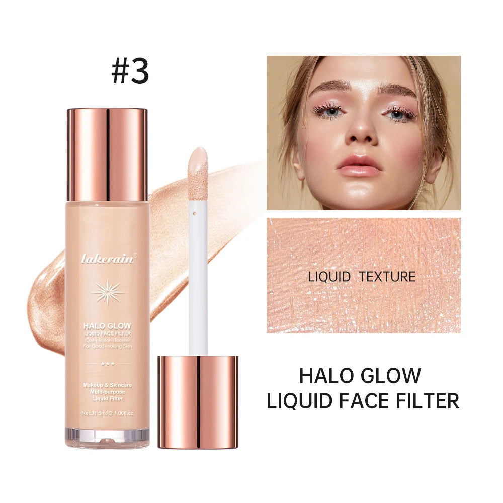 Halo Glow Liquid Face Filter Complexion Booster For A Glowing Liquid Highlighter Face Bronzer Glow Body Face Contour Shimmer Mak - AliExpress 66